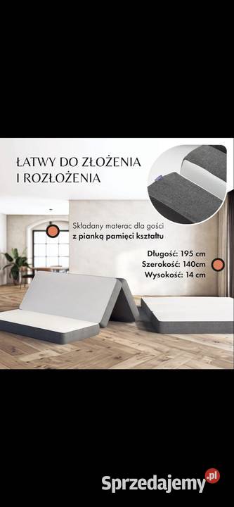 Składany materac z funkcją sofy 140x195x14 Pozostałe sprzedam