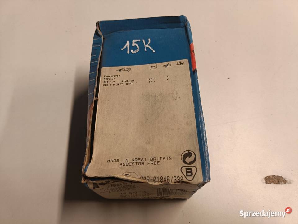 Peugeot 306 PRZEDNIE KLOCKI HAMULCOWE przód Rudka