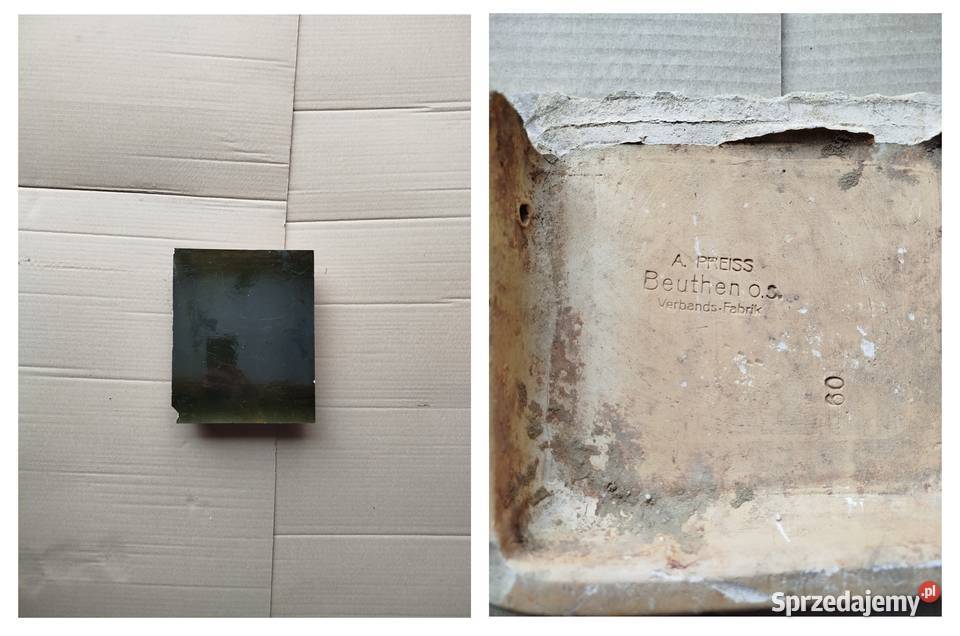 Kafel Piecowy Zielony Zabytkowy A PREISS Beuthen Laski