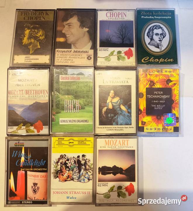 Kaset audio magnetofonowe muzyka poważna zestaw klasyczna Grybów