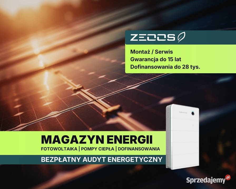 MAGAZYN ENERGII 1012kWh FOTOWOLTAIKA POMPA Brzeziny