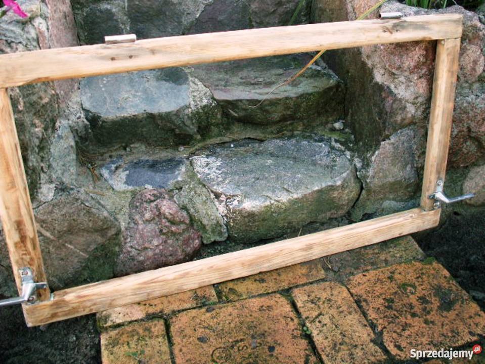 Rama okienna lustro aranżacja wnętrz retro 98x54 Akcesoria meblowe Meble Ełk