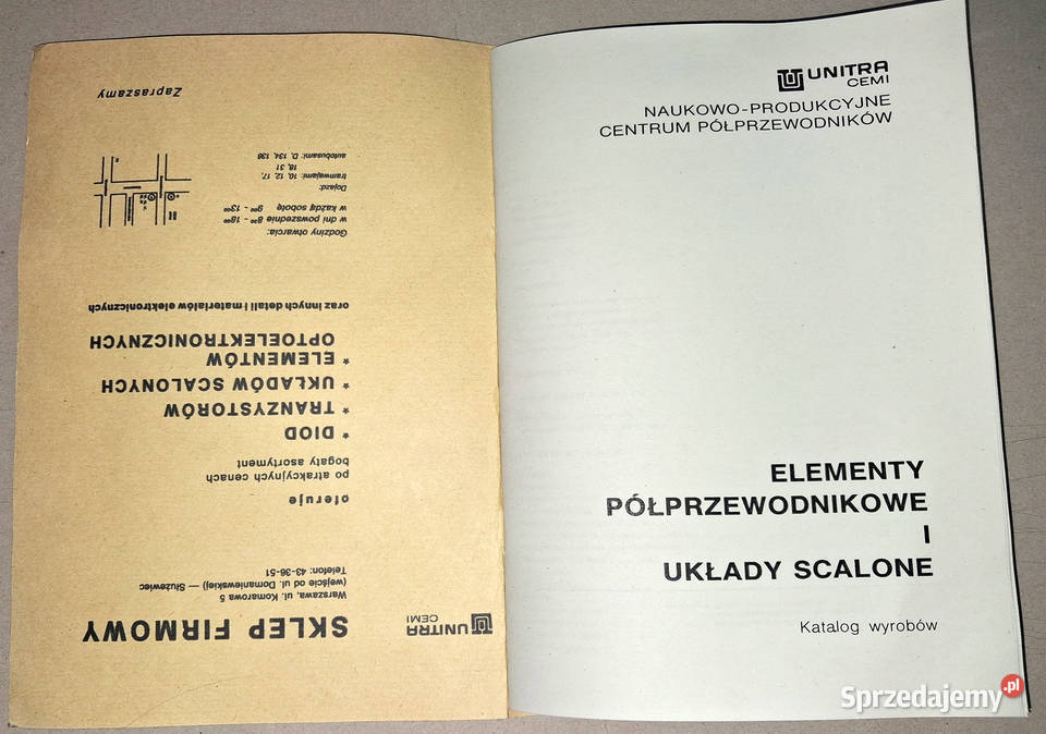 Katalog UNITRA CEMI UKŁAD SCALONY DIODA Białogard sprzedam
