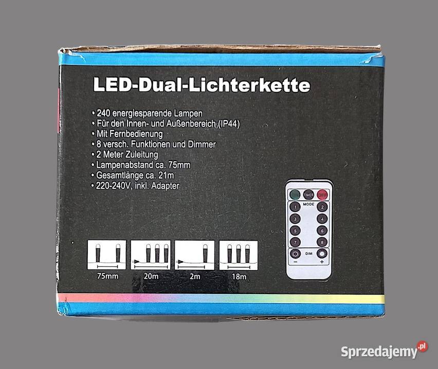 Lampki choinkowe podwójne łańcuchy świetlne LED Chrzanów sprzedam