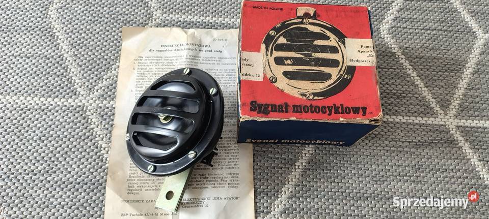 NOWY KLAKSON SYGNAŁ MOTOCYKLOWY BELMA 1976r WSK Świdnica
