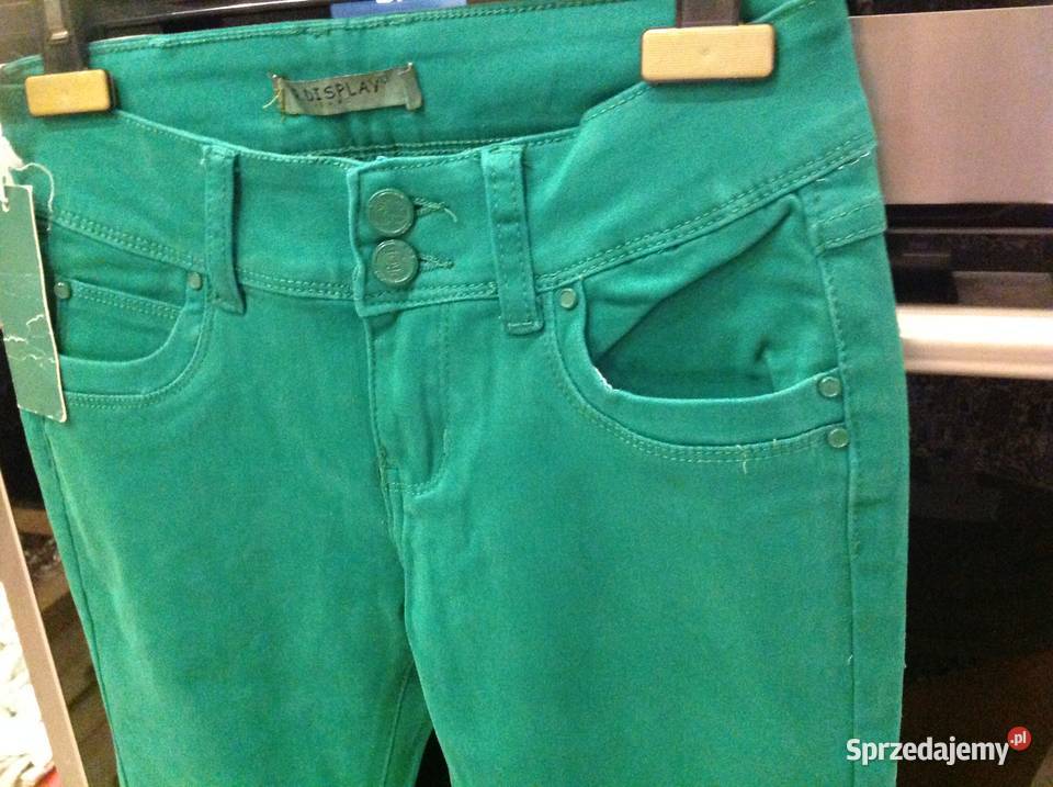 Spodnie Jeans Damskie R DISPLAY r 36 Zielone Nowa Sól