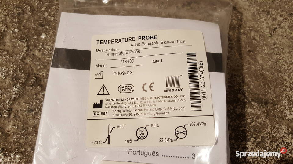 Czujniki temperatury Mindray Unimed do Zielona Góra sprzedam