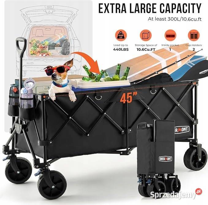 Wózek Transportowy Terenowy OVERMONT Składany Myszyniec