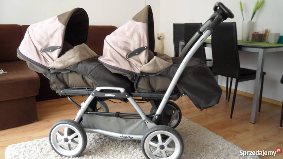 Wózek bliźniaczy 2w1 PEG PEREGO DUETTE SW Zdejmowana tapicerka  Nisko