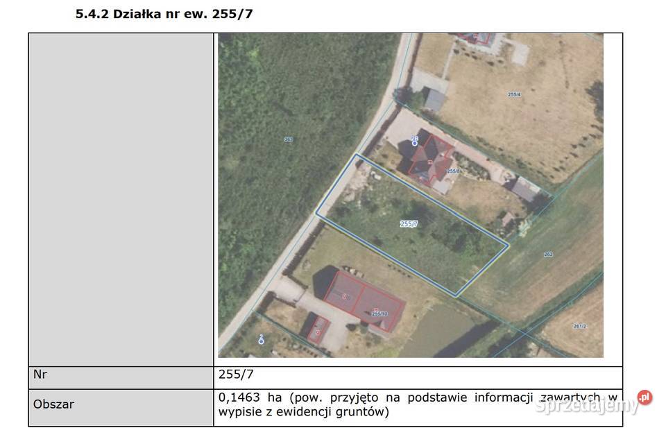 Syndyk sprzeda działka ew 2557 obręb Wierzbowo Zambrów
