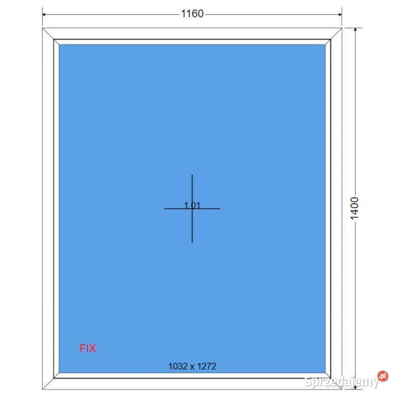 Okno PCV 1160 x 1400 116 x 140 BIAŁE Oleśnica