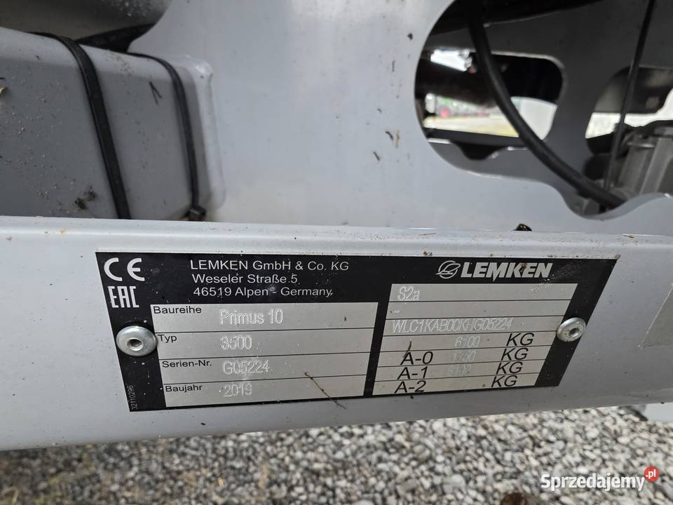 LEMKEN PRIMUS 10 3500 LITRÓW 2019 Wydrowice