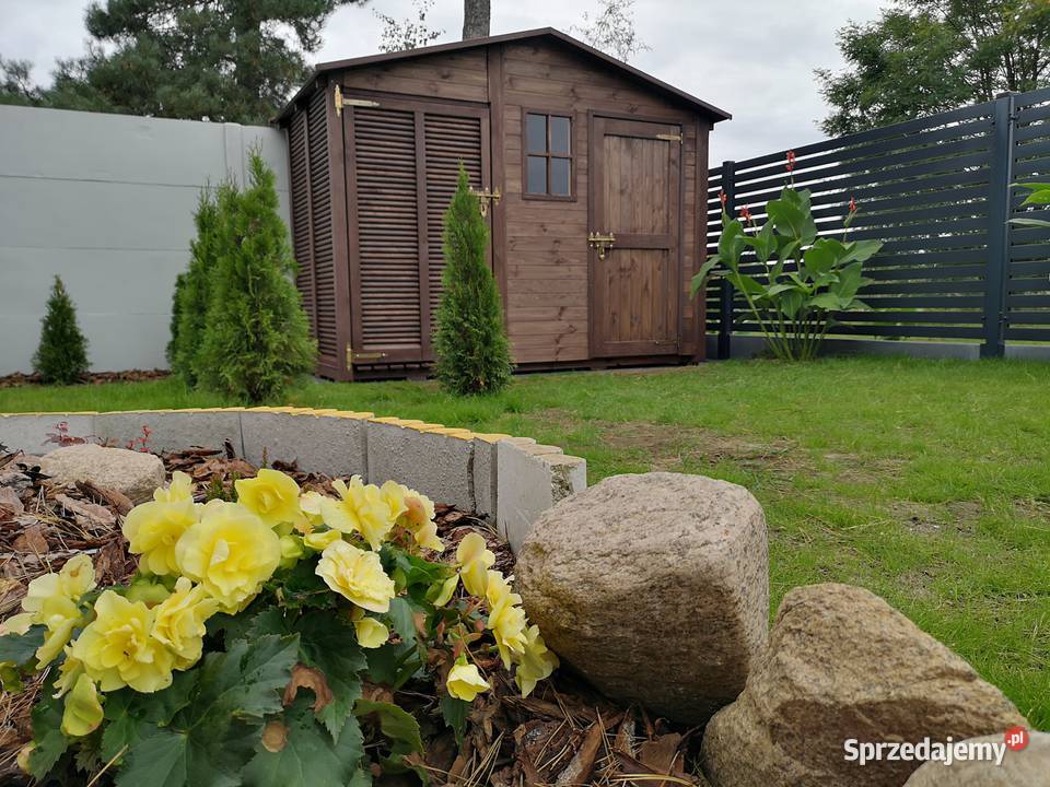 Domek narzędziowy zadaszenie na kosze domek