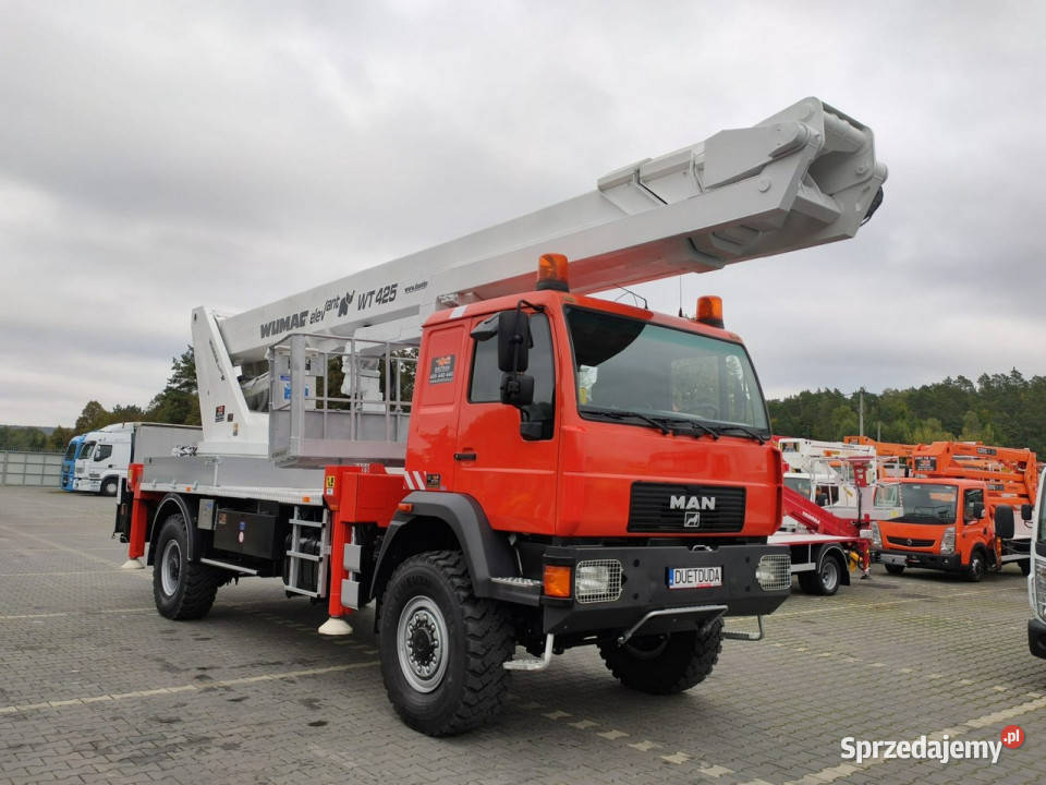 MAN 18284 4x4 Zwyżka WUMAG WT 425 Podnośnik Widełki