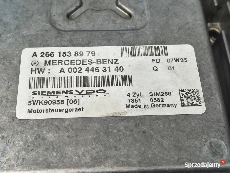 STEROWNIK SILNIKA Mercedes W169 15 8V komputer Chełm