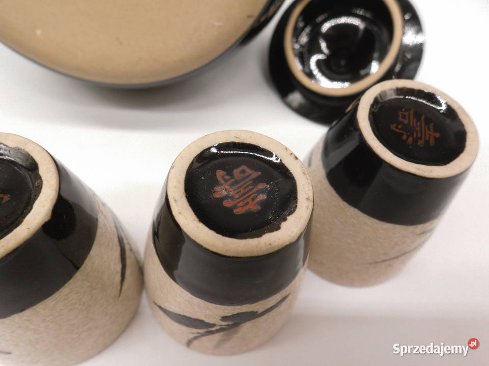 Ceramiczny Zestaw do Sake z Motywem Bambusa 7 Raszków
