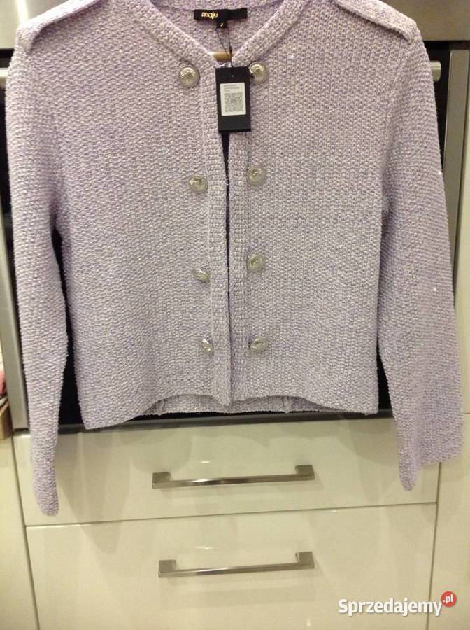 Kardigan Damski MAJE S z Blyszczącą Przędzą NOWY Rozmiar 36(S) Nowa Sól