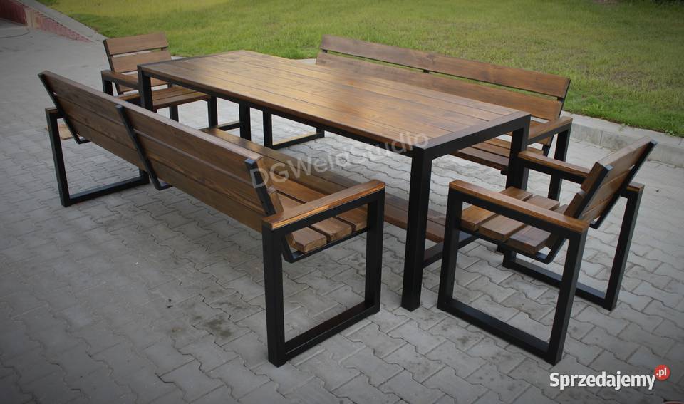 Nowoczesne meble ogrodowe SQUARE ławka ogrodowa Czyżów