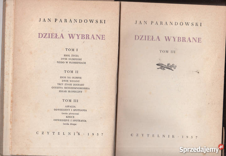 02077 DZIEŁA WYBRANE 3 TOMY JAN PARANDOWSKI Czyrna