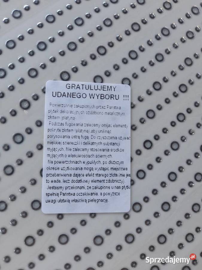 Sprzedam płytki ścienne tzwdekory z platynowymi Poznań