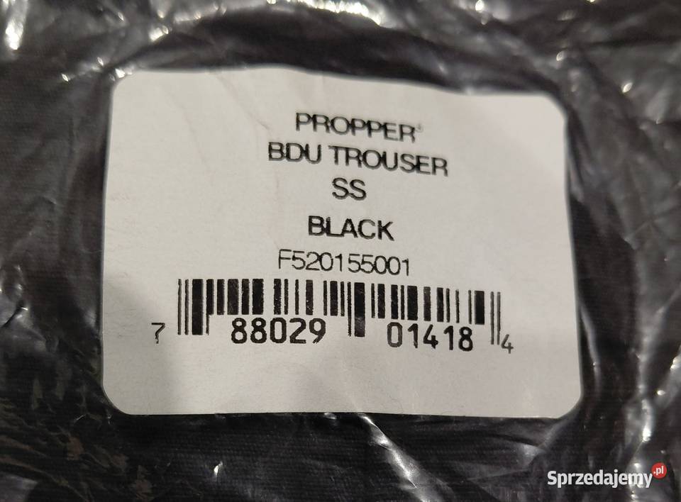 Spodnie BDU black PROPPER small short cotton dolnośląskie Wrocław