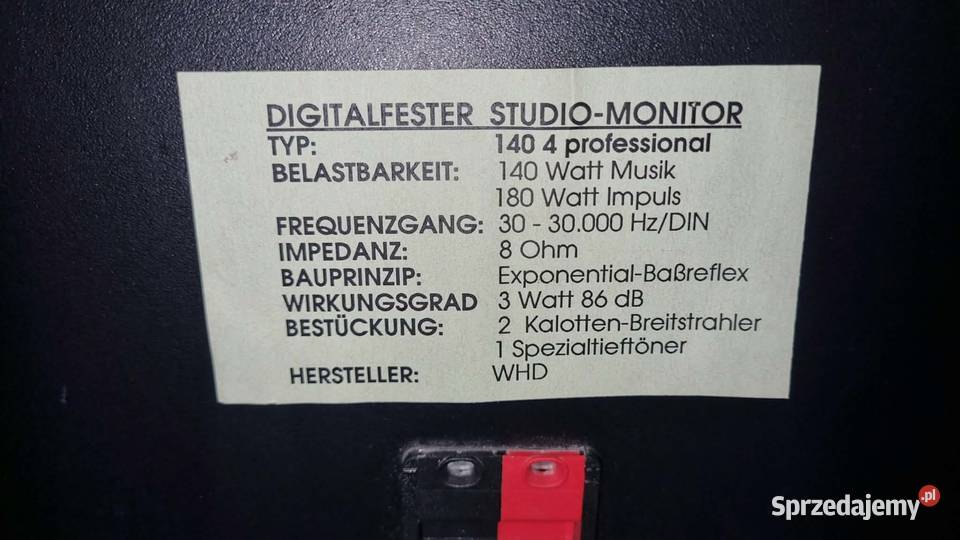Kolumny monitory studyjne WHD Studio Monitor 140 Warta