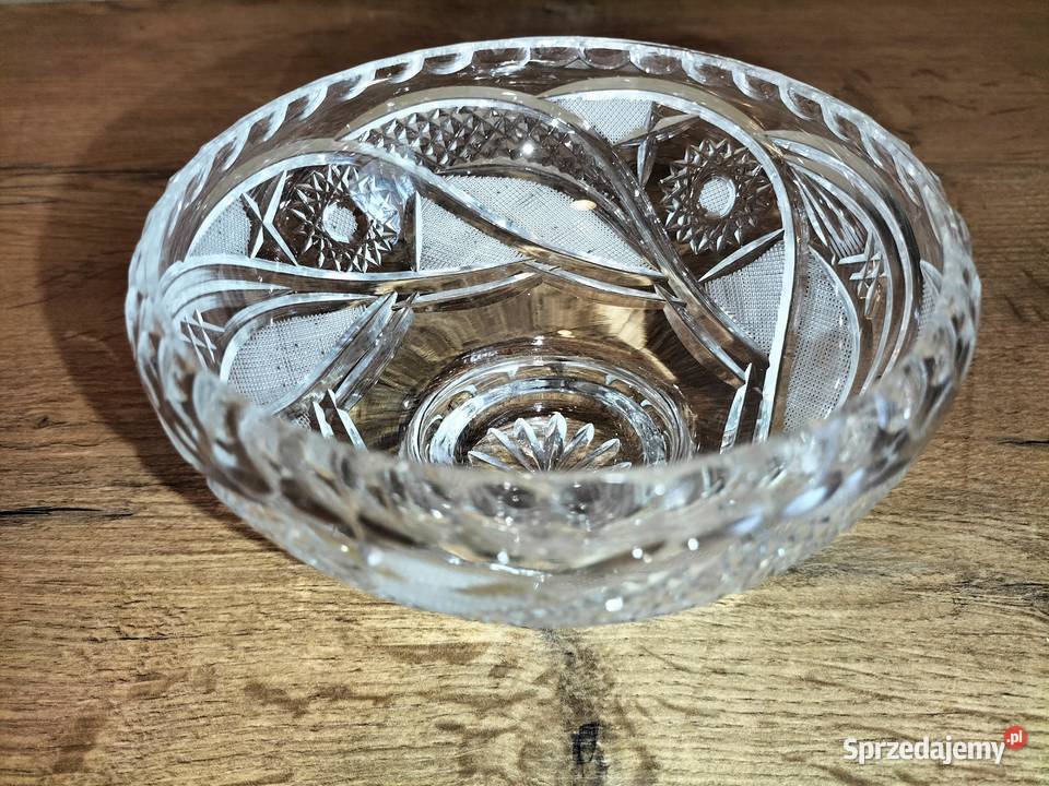 ORYGINALNA PIĘKNA ZABYTKOWA KRYSZTAŁOWA owocarka Wrocław