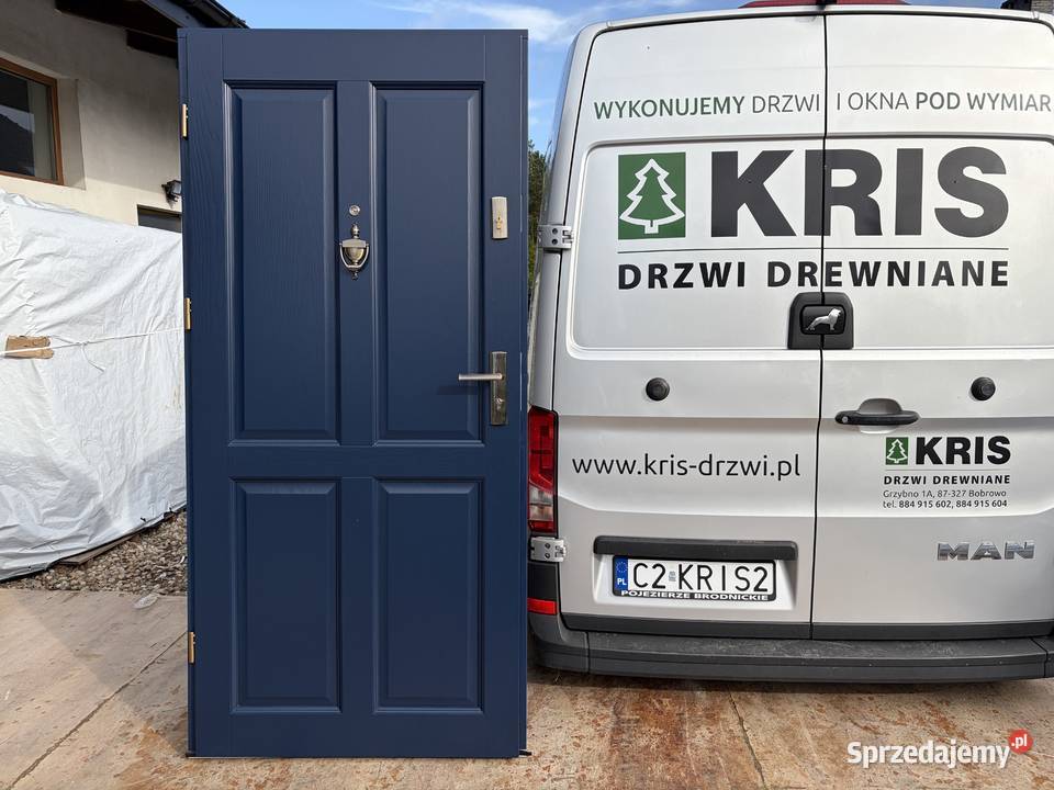 DRZWI DREWNIANE KLATKOWE RAL5011 dostępne ręki kujawsko-pomorskie Toruń