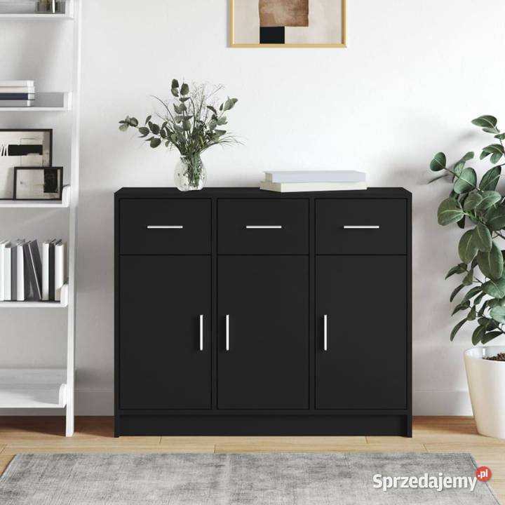 Szafka czarna 91x28x75 materiał drewnopochodny Warszawa