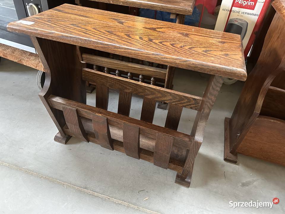 Ładny dębowy gazetnik meble holenderskie Sławoszewek