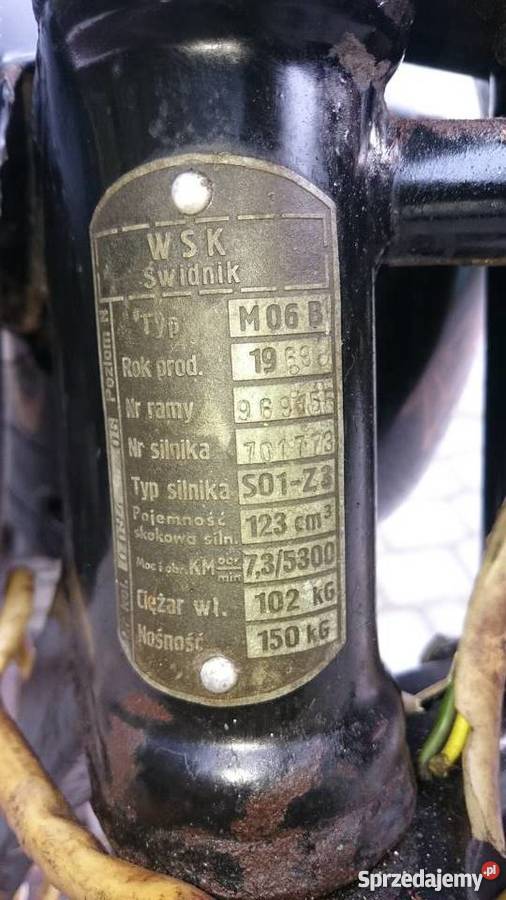 WSK 125 M06B1 1969 Rama bez silnika lubelskie Ryki