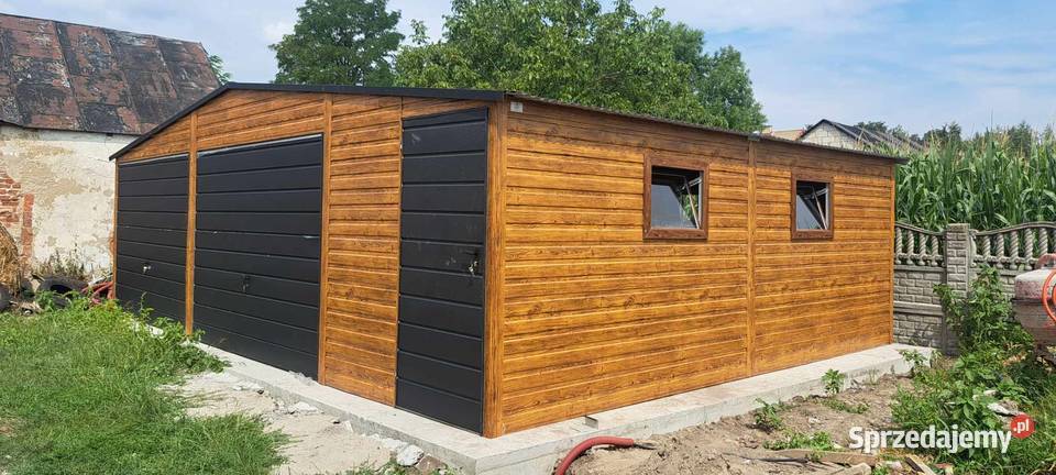 Garaż Blaszany DWUSPADOWY Garaże Wiaty Hale Wieluń