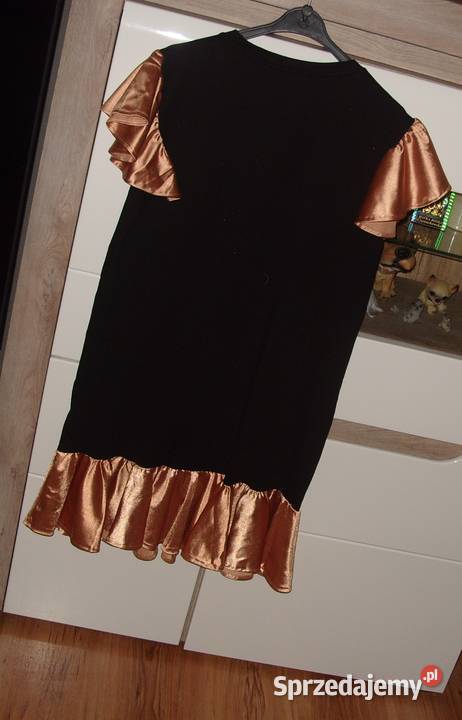 elegancka sukienka TATU cyrkonie pasek r ML