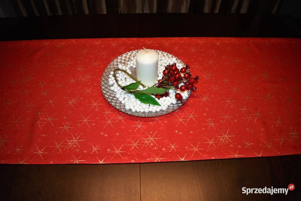 Bieżnik Świąteczny dwustronny plamoodporny 50 x podlaskie Stare Kupiski sprzedam