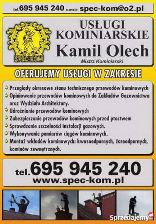 Kominiarz Czyszczenie Udrażnianie Protokół lubelskie Lublin