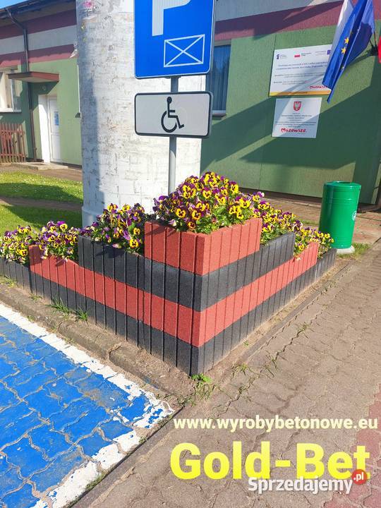 Gazony ogrodowe betonowe prostokątne 40x28x20h Drgicz
