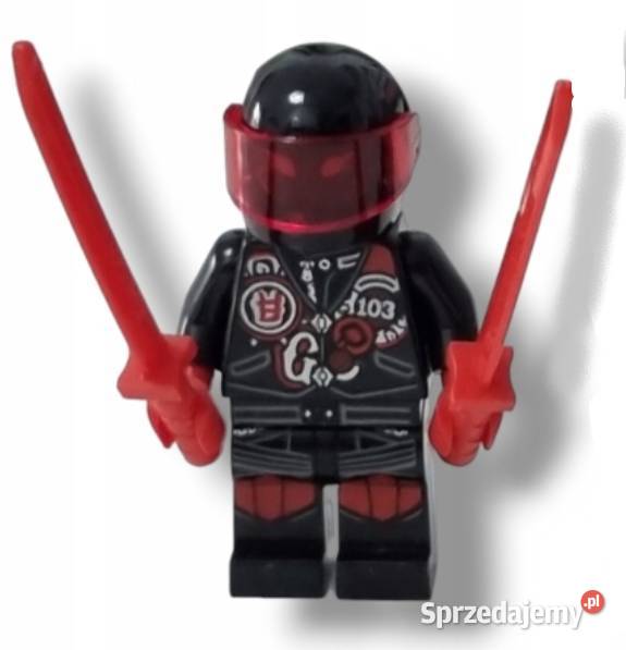 Klocki figurka ludzik MR E NINJA BIKER 4miecze Klocki Pobiedziska
