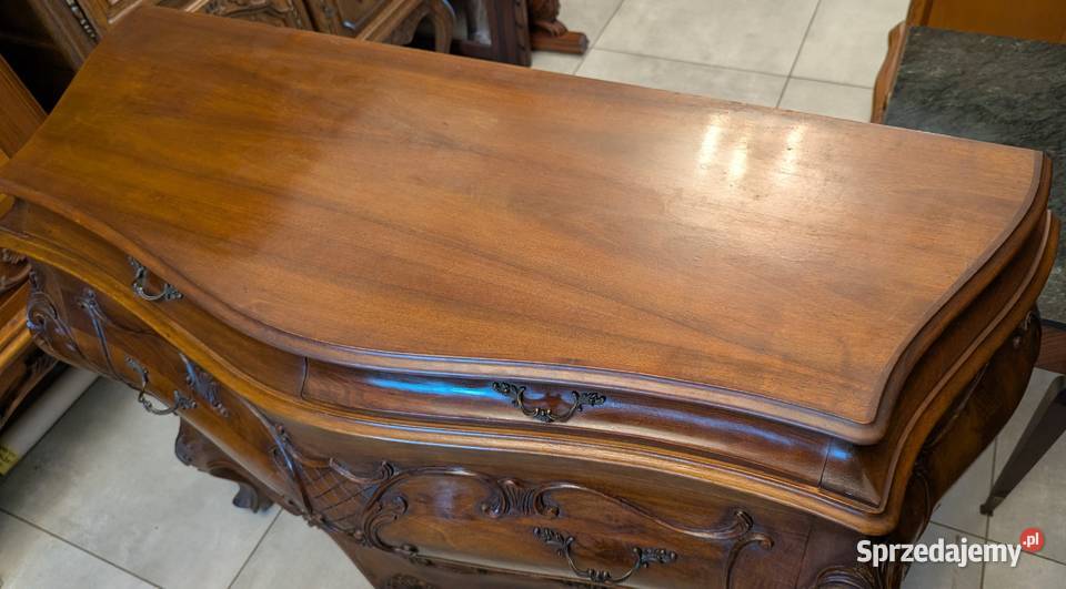 Wspaniała komoda neobarokowa orzech sklep