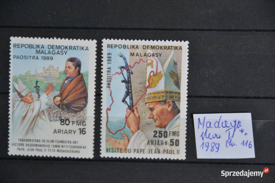 Znaczki Papież Jan Paweł II Madagaskar I Ks Sobótka