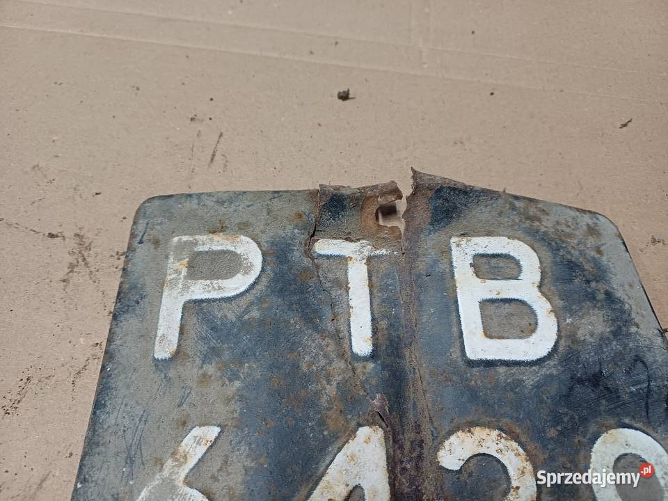 Tablica Rejestracyjna Zabytkowa Czarna WSK SHL Łowicz