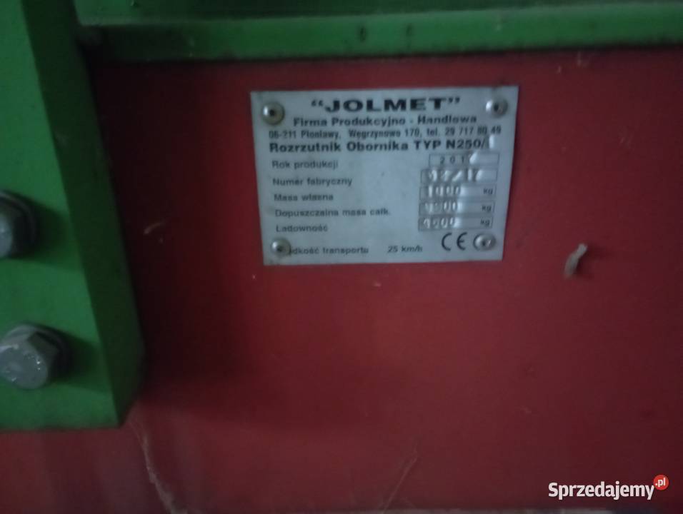 Sprzedam rozrzutnik obornika łódzkie Wolbórz sprzedam