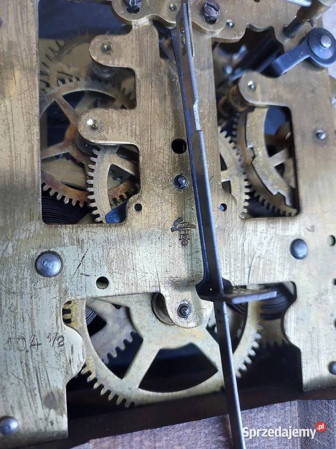 Stary zegar ścienny gabinetowy PHS przedwojenny Tczew