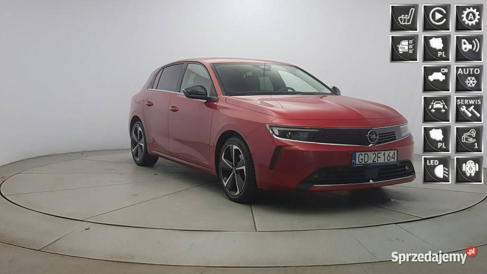 Opel Astra 12 T Elegance SS Z Polskiego Salonu wielofunkcyjna kierownica Warszawa