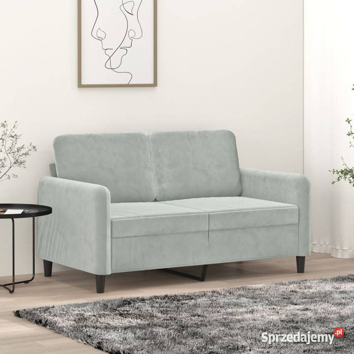 Sofa 2osobowa jasnoszara 120 tapicerowana mazowieckie Warszawa sprzedam