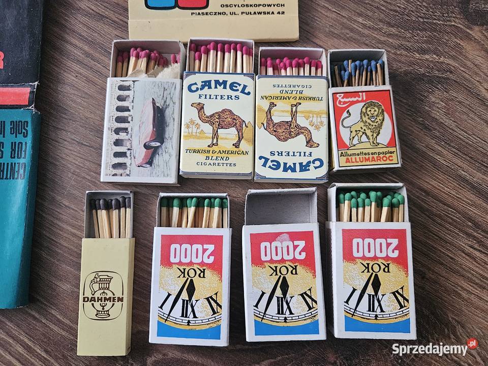 Zapałki PRL Maroko Camel Dahmen 2000 Unitra wielkopolskie Kłodawa