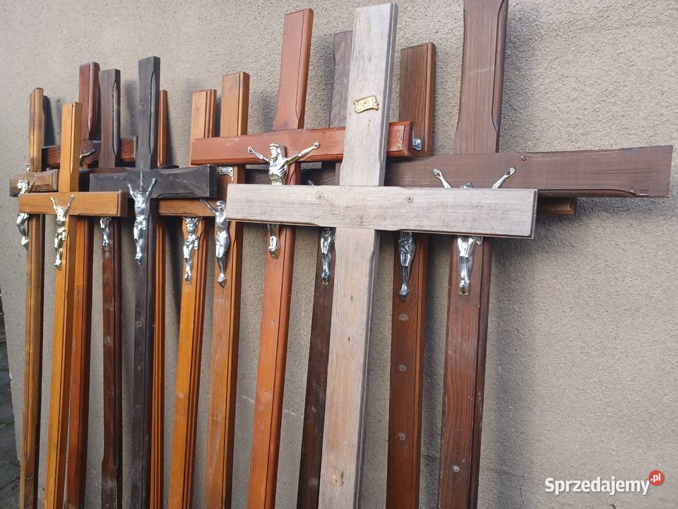Krzyż drewniany nagrobny na cmentarz krzyże Ostrów Wielkopolski