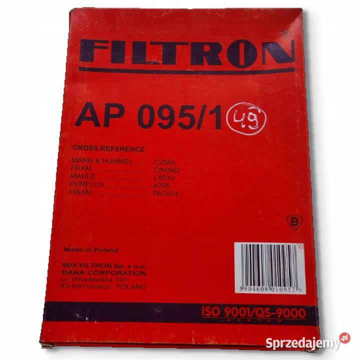 FILTR POWIETRZA AP 0951 AP0951 Fiat Uno 13 14 lubelskie