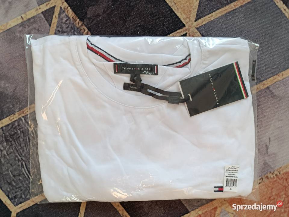 Longsleeve Tommy Hilfiger najwyższa jakość biały podlaskie