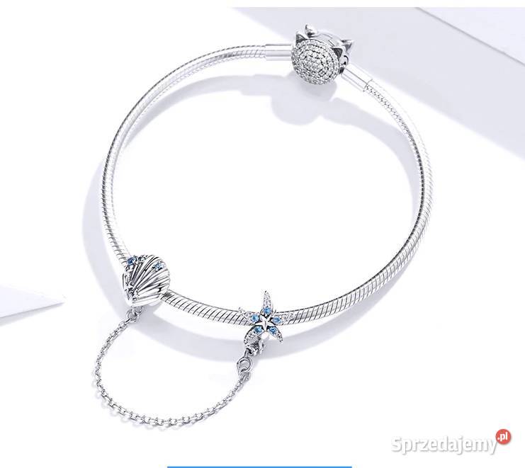 Pandora Charrm łańcuszek koralik muszla