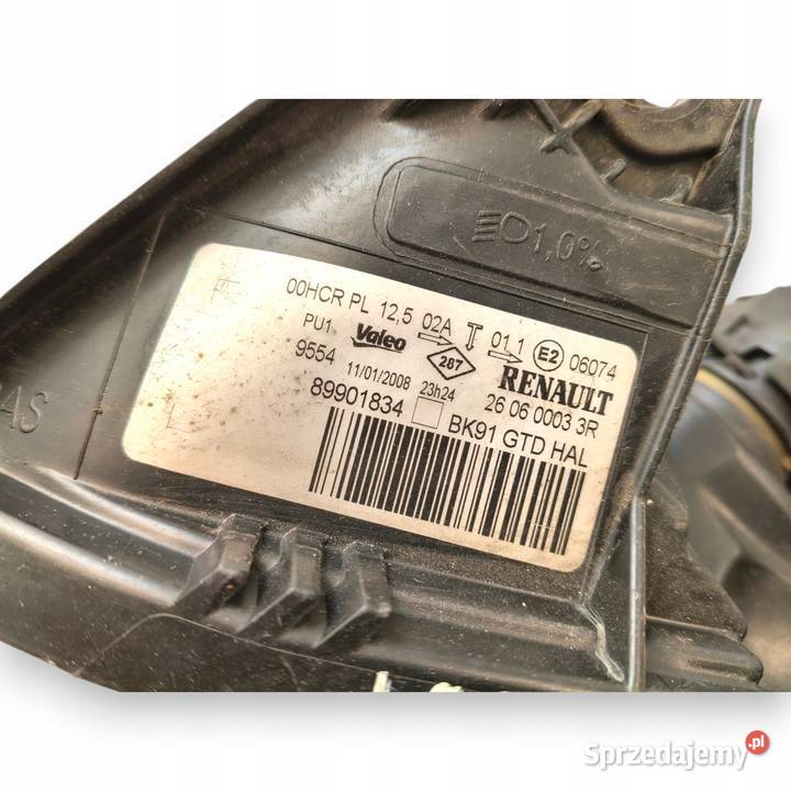 LAMPA LEWA Renault Laguna III 200713 lewy przód Motoryzacja Chełm